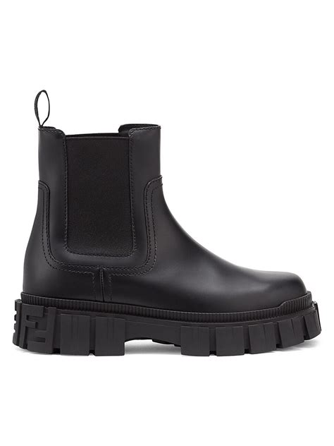 fendi force leather chelsea boots|Fendi ladies boots.